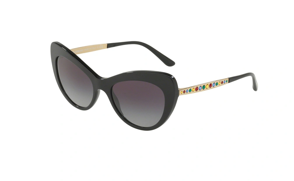 عینک آفتابی گربه ای دولچه و گابانا -  DOLCE & GABBANA DG4307 - رنگ مشکی - اپتیک وحدت - عکس زاویه سه رخ