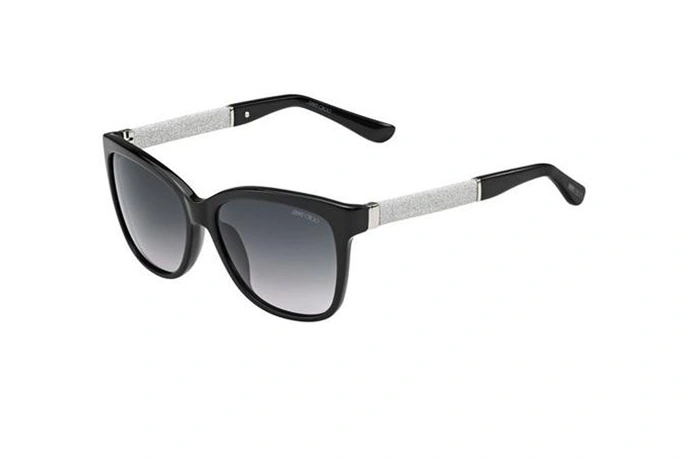 عینک آفتابی کائوچویی جیمی چو - JIMMY CHOO CORA/S - فریم مشکی - اپتیک وحدت - عکس زاویه سه رخ