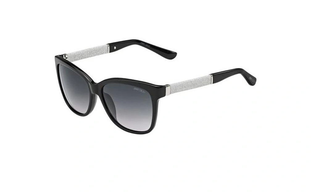 عینک آفتابی کائوچویی جیمی چو - JIMMY CHOO CORA/S - فریم مشکی - اپتیک وحدت - عکس زاویه سه رخ