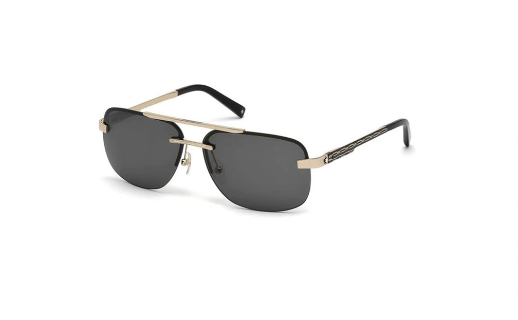 عینک آفتابی دوپل مونت بلانک -  MONTBLANC MB510S- فریم طلایی و عدسی سبز - اپتیک وحدت - عکس زاویه سه رخ