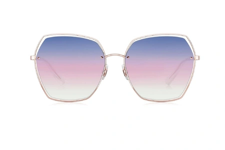 عینک آفتابی بولون - BOLON BL7085 - رنگ طلایی و عدسی بنفش طیف دار - عکاسی وحدت- عکس زاویه روبرو