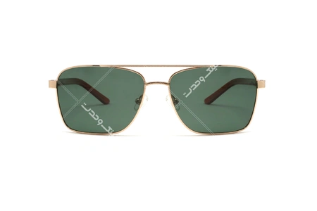 عینک آفتابی اوسه - طرح خلبانی قدیم - بدنه طلایی - شیشه سبز - عکاسی وحدت - زاویه روبرو