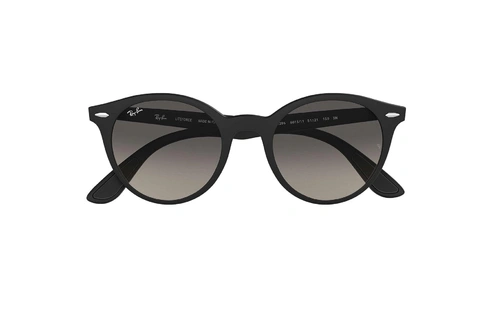 عینک آفتابی گرد Ray ban - بدنه liteforce - رنگ مشکی - عدسی خاکستری طیف دار - عکاسی وحدت - زاویه روبرو
