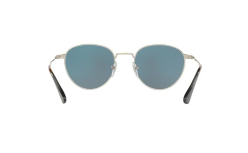 عینک آفتابی فلزی نقره ای با عدسی های آبی رنگ Persol - زاویه داخل