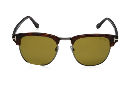 عینک آفتابی کلاب مستر شیشه سبز دسته قهوه ی ای تام فورد - خرید آنلاین - زاویه روبرو