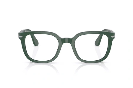 عینک طبی مربعی پرسول رنگ سبز - زاویه روبرو