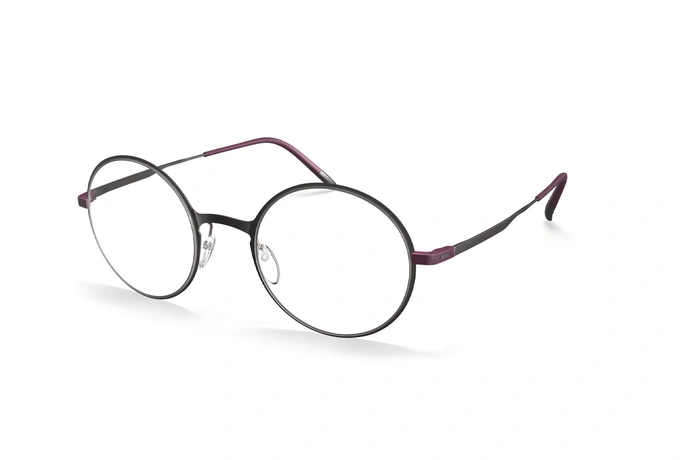 عینک طبی گرد فلزی سیلوئت - زاویه سه رخ