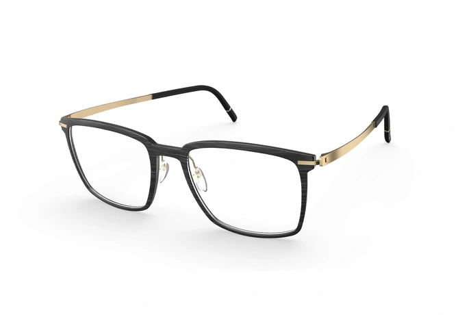 عینک طبی SPX دسته طلایی سیلوئت - زاویه سه رخ