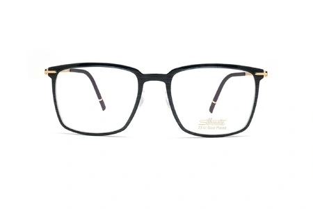 عینک طبی SPX دسته طلایی سیلوئت - عکاسی وحدت - زاویه روبرو