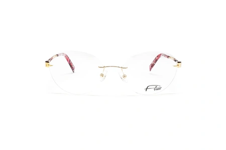 عینک گریف فلر - طلایی با کائوچو قرمز - زاویه روبرو
