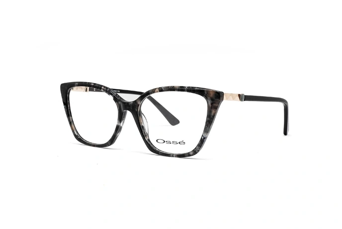 عینک طبی زنانه گربه ای کائوچویی اوسه - OSSE OS13101 - عکس از زاویه سه رخ