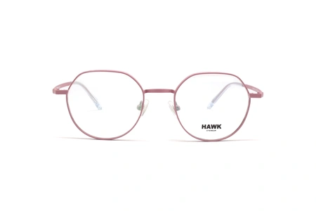 عینک طبی زنانه هاوک فریم فلزی صورتی - عکس از زاویه روبرو