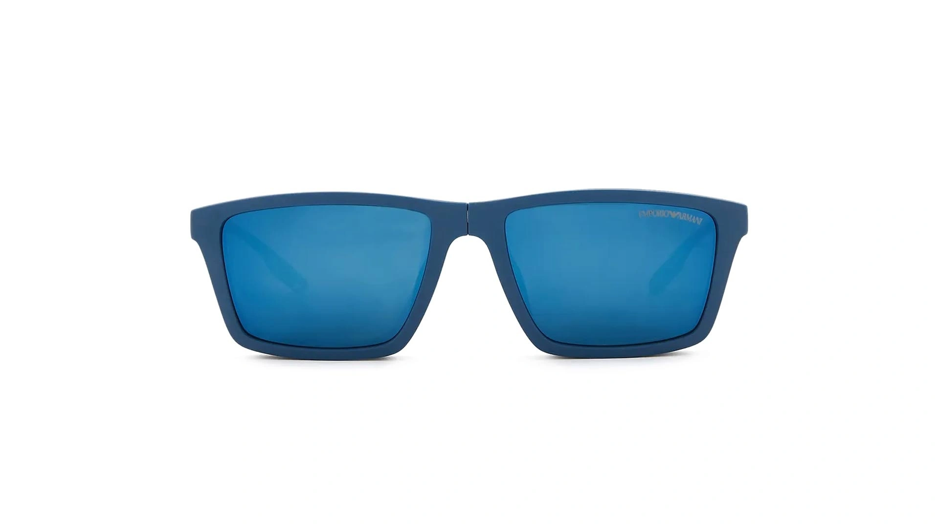 عینک طبی امپریو آرمانی با کاور آفتابی - EMPORIO ARMANI EA4189U - به رنگ خاکستری مات با باور آبی - زاویه روبرو