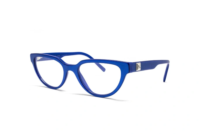 عینک طبی گربه ای دولچه و گابانا - DOLCE & GABBANA DG3358 - با بدنه آبی -زاویه سه‌رخ