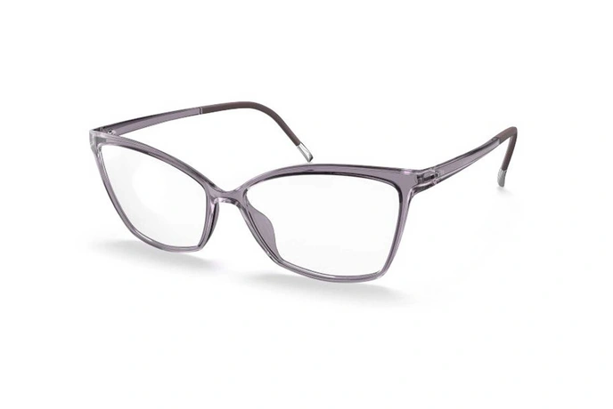 عینک طبی گربه ای سیلوئت Silhouette EOS VIEW 1597 رنگ بنفش شیشه ای - سه رخ