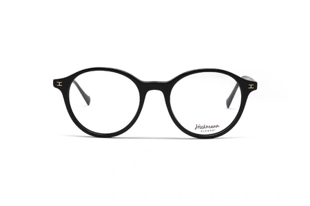 عینک طبی گرد زنانه هیکمن با بدنه مشکی - روبرو