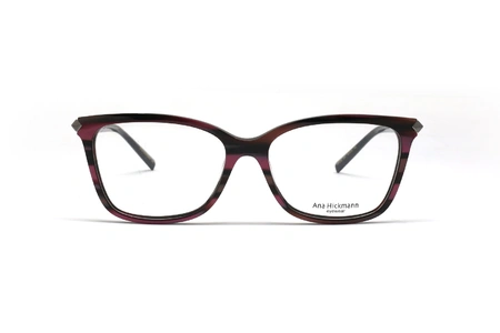 عینک طبی پروانه‌ای آناهیکمن با دسته های چرخشی با بدنه بنفش و مشکی - روبرو