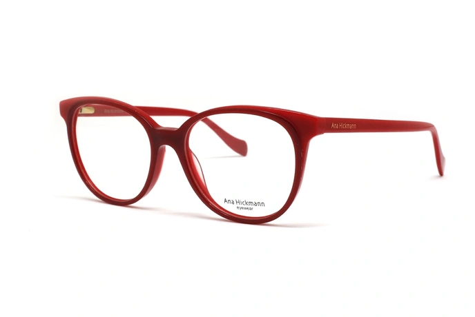 عینک طبی کائوچویی زنانه آناهیکمن با بدنه قرمز -زاویه سه‌رخ
