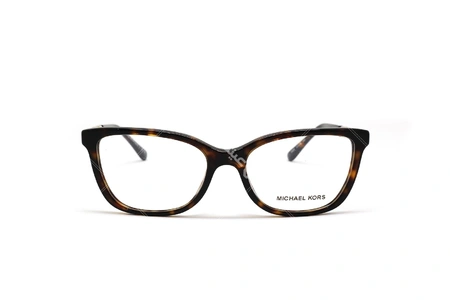 عینک طبی زنانه  مستطیلی رنگ قهوه ای هاوانا کائوچویی مایکل کورس - عکاسی وحدت - زاویه رو به رو