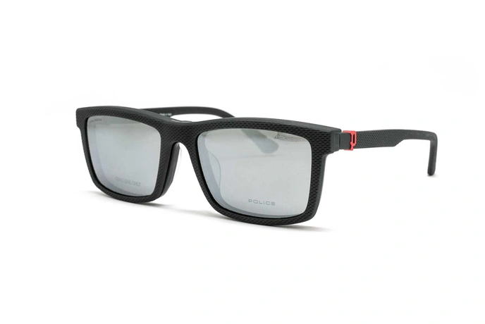 عینک طبی مردانه پلیس با رویه آفتابی پلاریزه - POLICE BEYOND LITE3 UPLF74M - UPLF74M 1GPP
