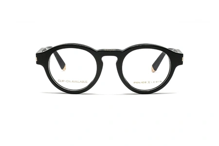 عینک طبی گرد لوییس همیلتون با بدنه مشکی - روبرو