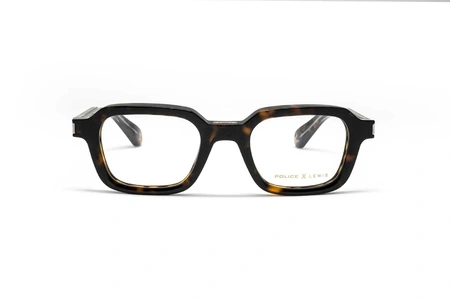 عینک طبی 6ضلعی پلیس لوییس همیلتون با بدنه قهوه‌ای هاوانا - روبرو 