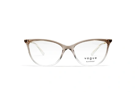 عینک طبی زنانه وگ فریم گربه ای رنگ قهوه ای - عکاسی وحدت - عکس از زاویه رو به رو