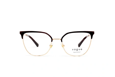 عینک طبی فلزی وگ فریم پروانه ای رنگ قرمز - عکاسی وحدت - عکس از زاویه رو به رو