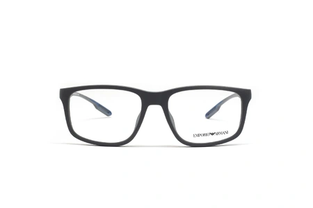 عینک طبی امپریو آرمانی مردانه فریم کائوچویی مربعی ای رنگ طوسی - عکاسی وحدت -  عکس از زاویه رو به رو