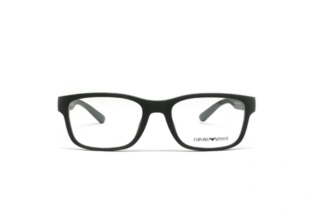 عینک طبی امپریو آرمانی فریم کائوچویی مستطیلی رنگ سبز مات  - عکاسی وحدت -  عکس از زاویه رو به رو