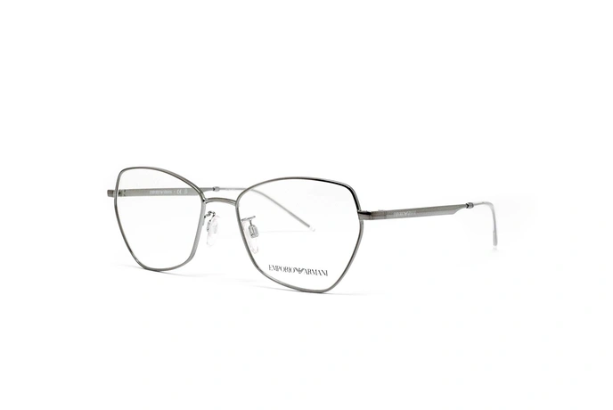 عینک طبی امپریو آرمانی فلزی پروانه ای نقره ای  - عکاسی وحدت -  عکس از زاویه سه رخ