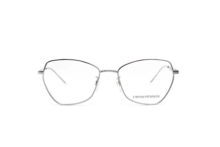 عینک طبی امپریو آرمانی فلزی پروانه ای نقره ای  - عکاسی وحدت -  عکس از زاویه رو به رو