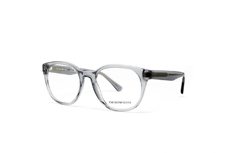 عینک طبی امپریو آرمانی فریم کائوچویی ویفیرر رنگ طوسی - عکاسی وحدت -  عکس از زاویه سه رخ