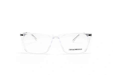 عینک طبی امپریو آرمانی مربعی کائوچویی رنگ شیشه ای  - عکاسی وحدت -  عکس از زاویه رو به رو