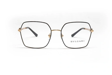 عینک طبی شش ضلعی طلایی بولگاری - عکاسی وحدت - زاویه روبرو