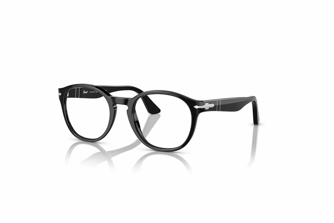 عینک طبی کائوچویی مشکی رنگ پرسول - زاویه سه رخ