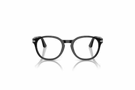 عینک طبی کائوچویی مشکی رنگ پرسول - زاویه روبرو