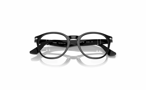 عینک طبی کائوچویی مشکی رنگ پرسول - زاویه بالا