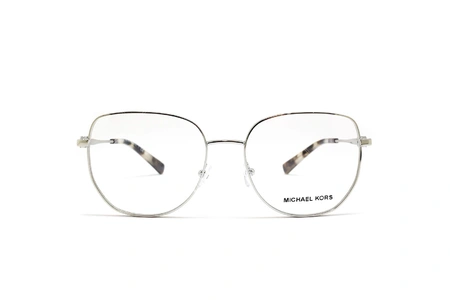 عینک طبی زنانه پروانه ای رنگ نقره ای فلزی مایکل کورس - عکاسی وحدت - زاویه رو به رو