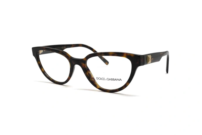 عینک طبی گربه ای دولچه و گابانا فریم قهوه ای هاوانا - زاویه سه رخ