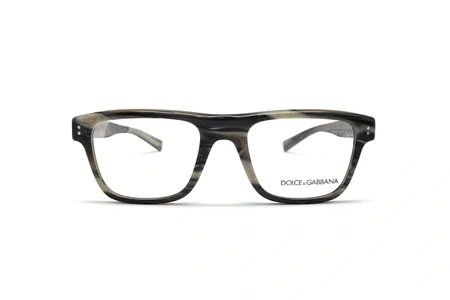 عینک طبی دولچه و گابانا فریم کائوچویی مستطیلی رنگ کرم هاوانا - زاویه روبرو