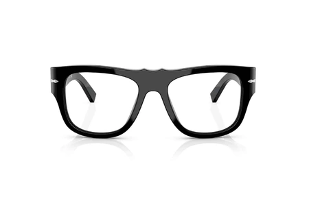 عینک طبی کائوچویی مشکی سایز بزرگ پرسول و دولچه و گابانا - زاویه روبرو