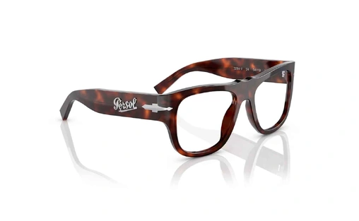 عینک طبی کائوچویی قهوه ای هاوانا پرسول و دولچه و گابانا - زاویه سه رخ