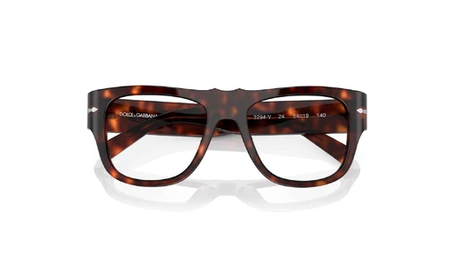 عینک طبی کائوچویی قهوه ای هاوانا پرسول و دولچه و گابانا - زاویه دسته بسته