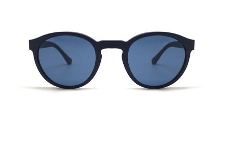 عینک طبی امپریو آرمانی با مگنت آفتابی - رنگ بدنه آبی قرمز - عکس با مگنت آفتابی - زاویه سه رخ