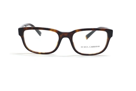 عینک طبی دولچه و گابانا فریم کائوچویی مستطیلی رنگ قهوه ای هاوانا - عکس از زاویه روبرو