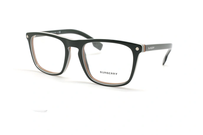 عینک طبی بربری فریم کائوچویی مربعی بزرگ - عکس از زاویه سه رخ 