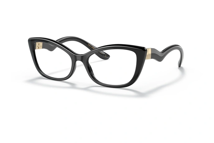 عینک طبی گربه ای دولچه و گابانا مدل DG5078 رنگ مشکی - عکس زاویه سه رخ