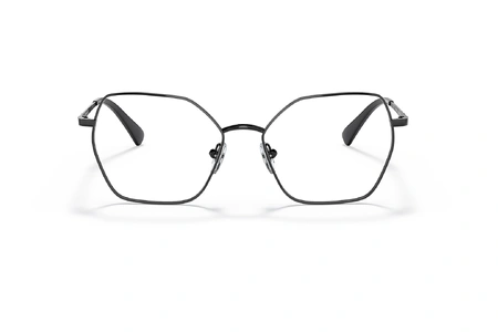 عینک طبی وگ فریم فلزی چند ضلعی رنگ مشکی - عکس از زاویه روبرو