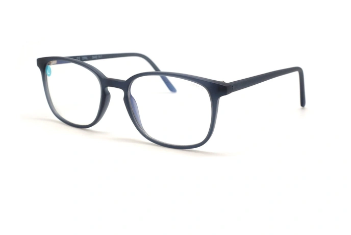 عینک کامپیوتر آماده اپال - مستطیل شکل - رنگ آبی سورمه ای - عکس زاویه سه رخ